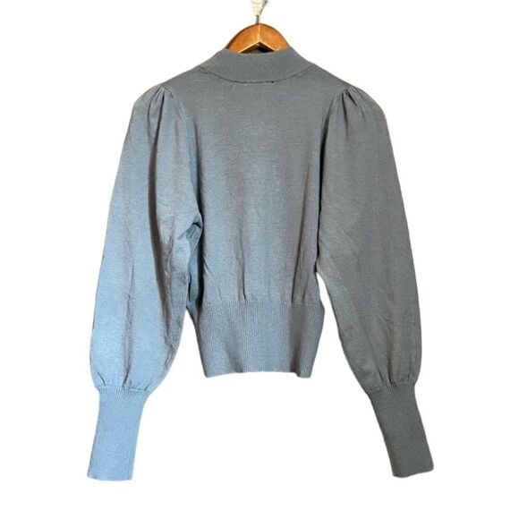 3 for $30! Express grey blue knit sweater. Size small - Picture 11 of 11